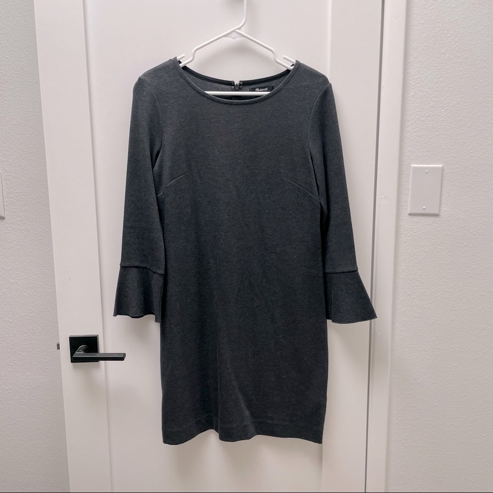 Madewell Cotton Long bell sleeve MIDI Dress
